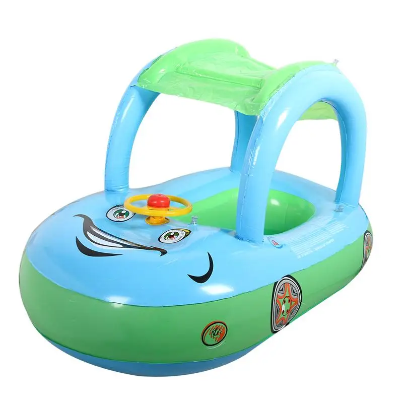 Милое детское плавающее сиденье лодка с надувным кольцом мультяшная машина