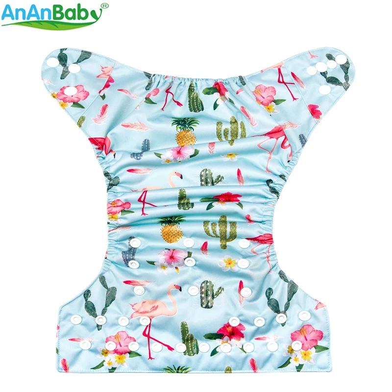 Новое поступление! Ananbaby новая машина Принты Ткань подгузники многоразовые