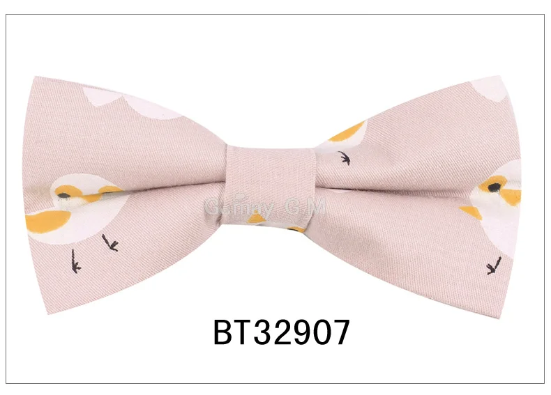 BT32907 Хлопковые мужские повседневные рубашки с животным галстуком-бабочкой, галстуки-бабочки для мужчин и женщин, галстуки-бабочки для взрослых с мультяшным принтом, галстуки-бабочки, свадебные галстуки-бабочки - Цвет: BT32907