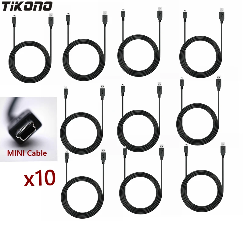 10x 3FT мини USB кабель 2-в-1 для зарядки и синхронизации данных Кабельный Шнур для Garmin Tom PS3 MP4 USB 2,0 Тип в до 5 Pin для Go Pro HERO 3 MP3 gps