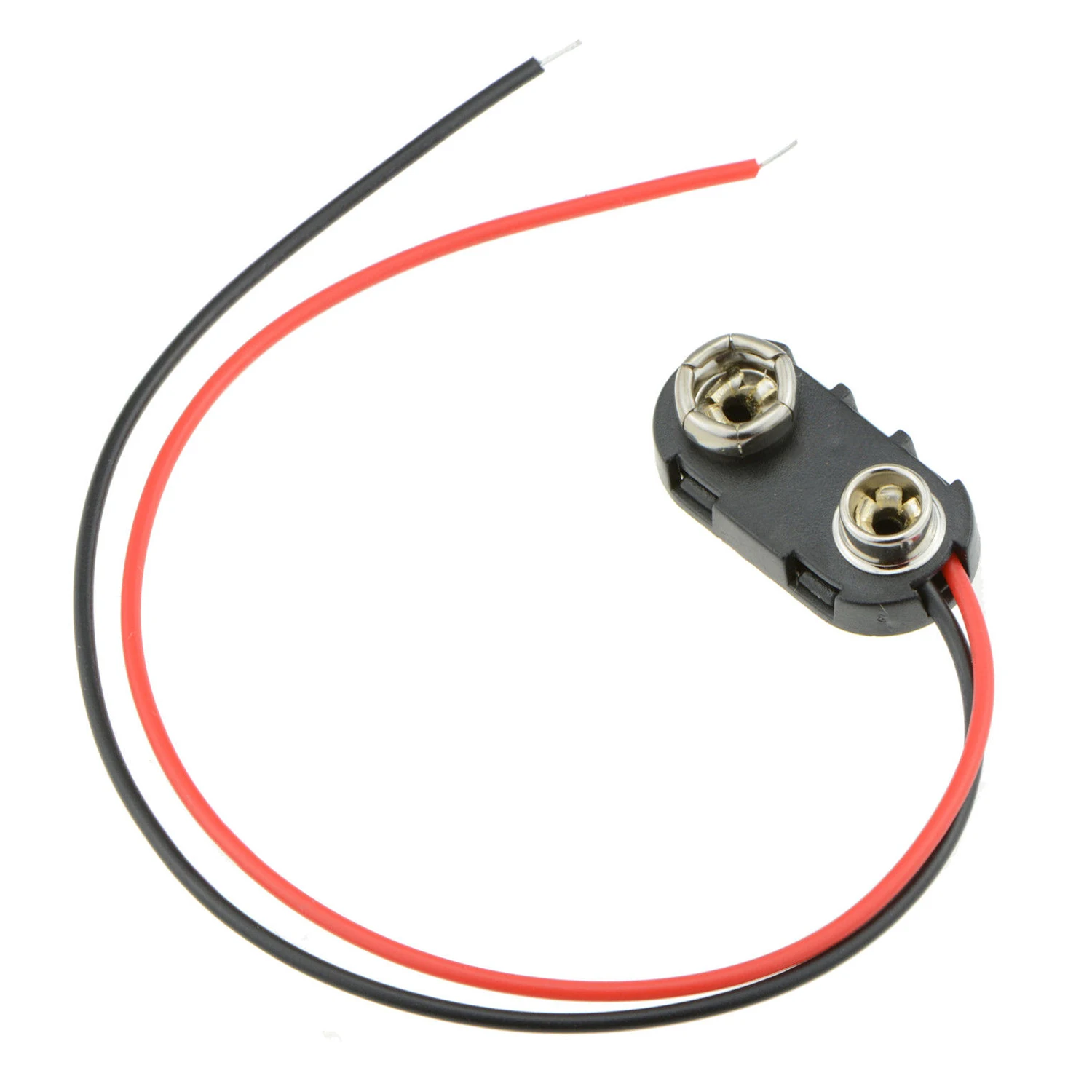 

10 x PP3 9V Battery Connector Clip Hard Wearing ABS Tinned Wire Leads 150mm