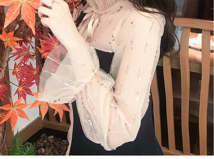 Корейская приталенная Женская одежда Сетчатое платье трапециевидной формы в