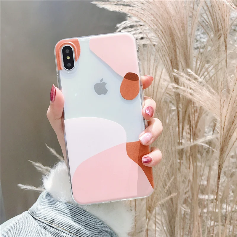 Абстрактный Прозрачный Женский чехол для iPhone 7 8 plus 11 Pro, мягкий ТПУ чехол для iPhone xsmax xs xr x, прозрачный силиконовый чехол для телефона s 10