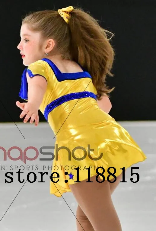 Одежда для фигурного катания 2017 г. Золотой костюм соревнований по фигурному
