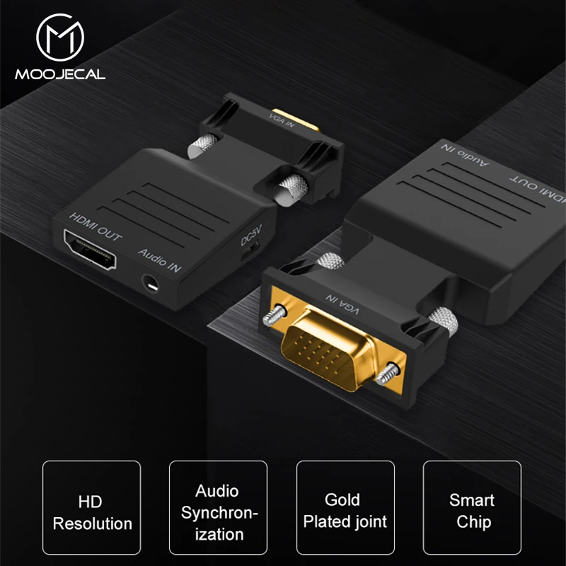 1080 P адаптер hdmi vga цифро аналоговые аудио и видео конвертер Кабель HDMI для