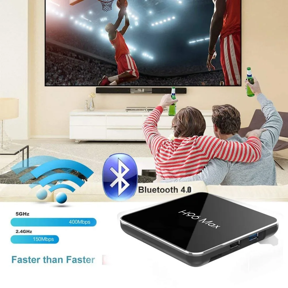 ТВ приставка H96 max X2 Android 8 1 4 Гб ОЗУ 32 ПЗУ четырехъядерный процессор Amlogic Поддержка