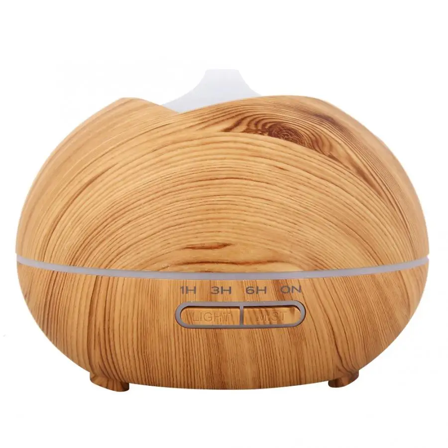

400ml Air Humidifier Wood Grain Aroma Diffuse Desk Humidificador decoration Essential Oil Mist Maker LED Light for Home