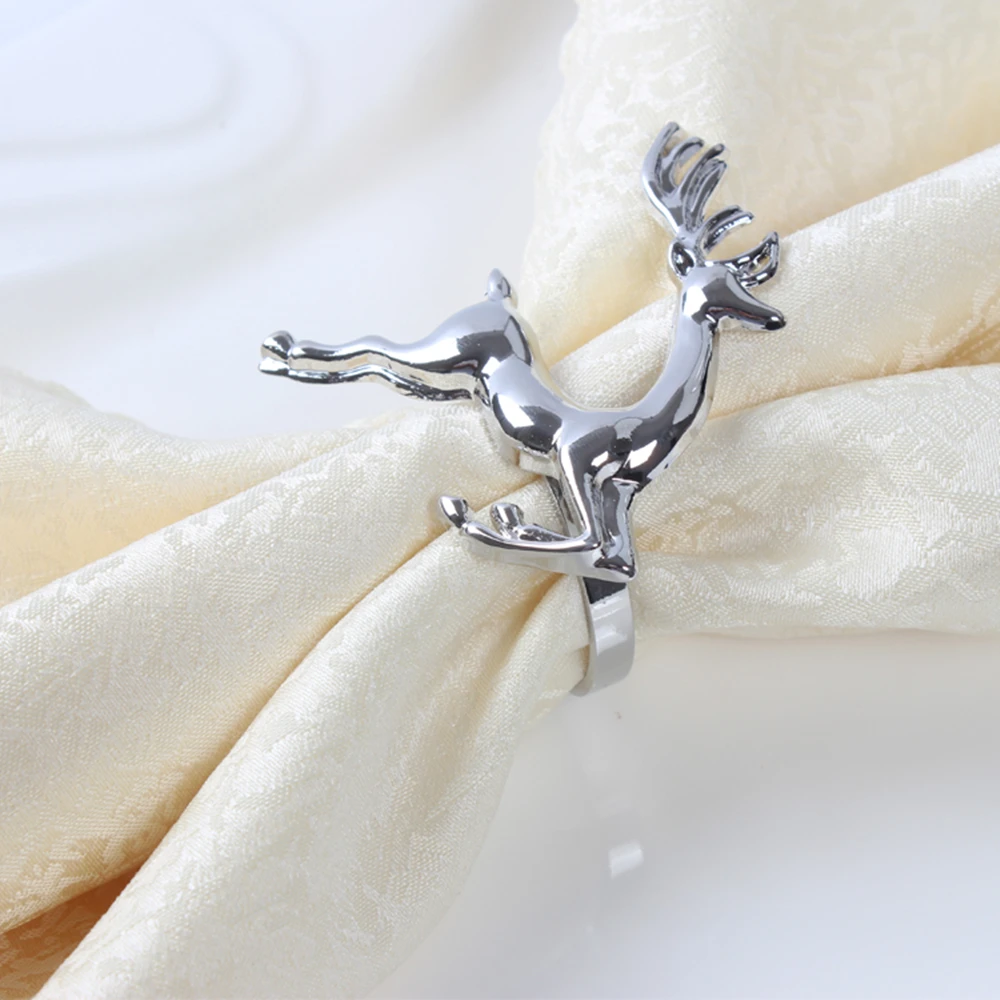 2 шт./лот украшение для салфеток из сплава с рождественским оленем Свадебные