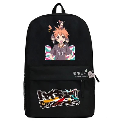 Аниме Haikyuu Косплэй Хината Syouyou/кагеяма тобио COS аниме мультфильм студент Мужская и женская сумка рюкзак сумка - Цвет: Прозрачный
