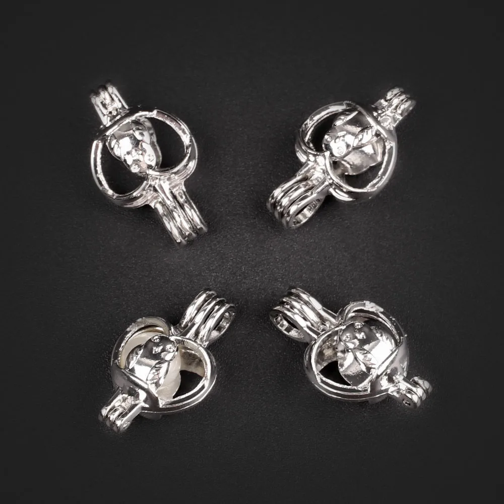 10 шт. Серебряный Пингвин жемчужина клетка расходных материалов для изготовления