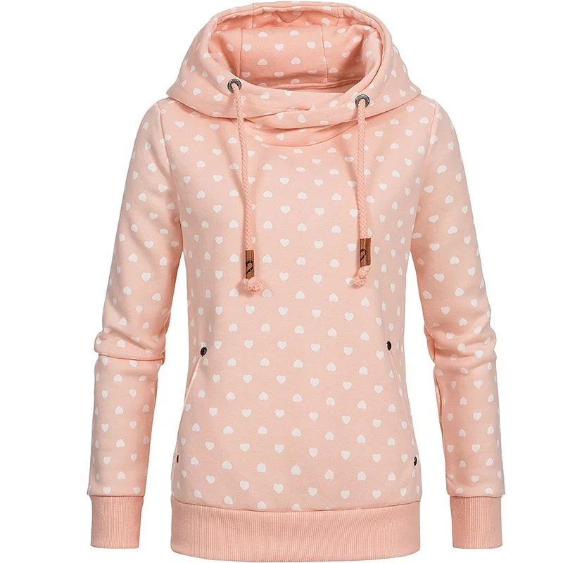 Женская толстовка с капюшоном из хлопка принтом большие размеры длинным рукавом