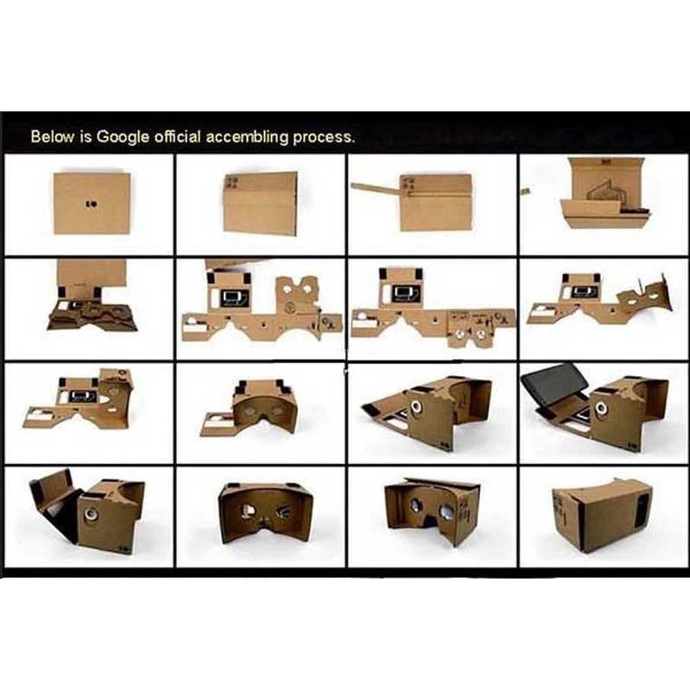Google Cardboard Viar VR видео 3 D Очки виртуальной реальности 3D VR очки для телефона iPhone Android смартфон шлем гарнитура объектив