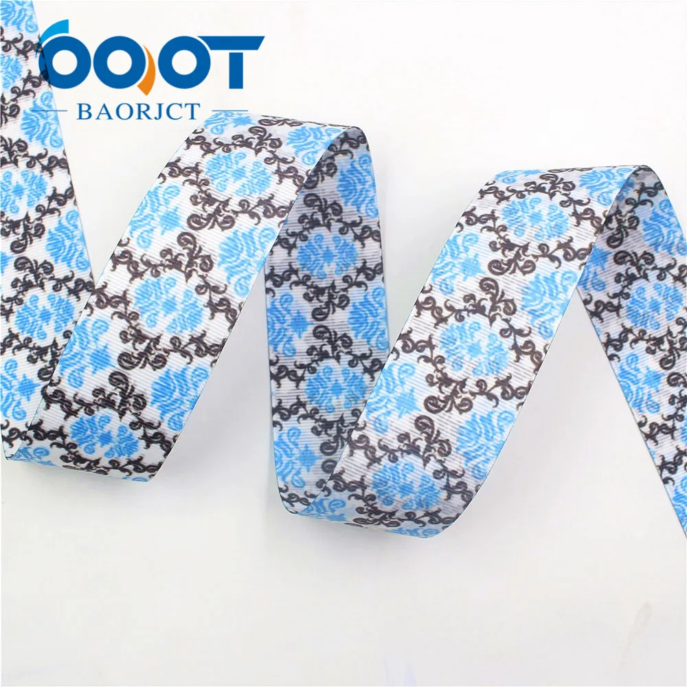 OOOT BAORJCT I-19628-1526, 38 мм, 10 ярдов, двухсторонние печатные корсажные ленты с рисунком, ленты для рукоделия, колпачки для банта, аксессуары для самостоятельной сборки