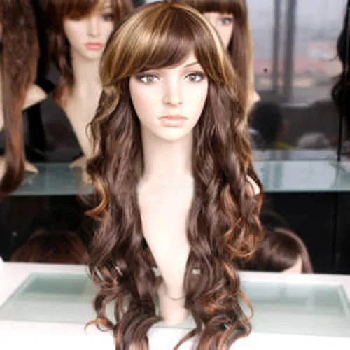 Мода волны расти парики косплей парики|wig card|wig cheapcosplay green wig |