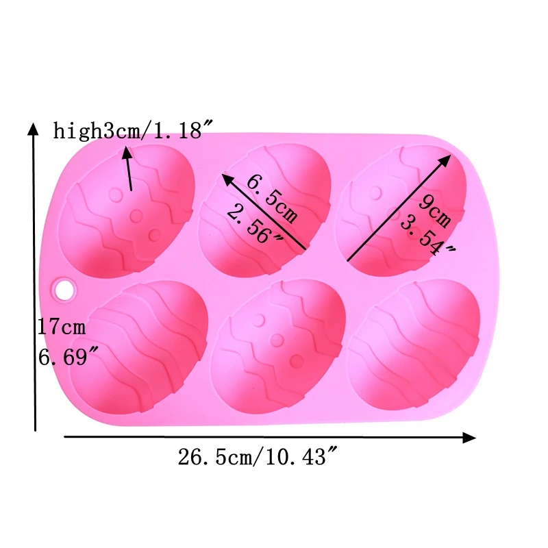 Пасхальный торт дизайн 6 отверстий Пасхальные Яйца Силиконовые антипригарные