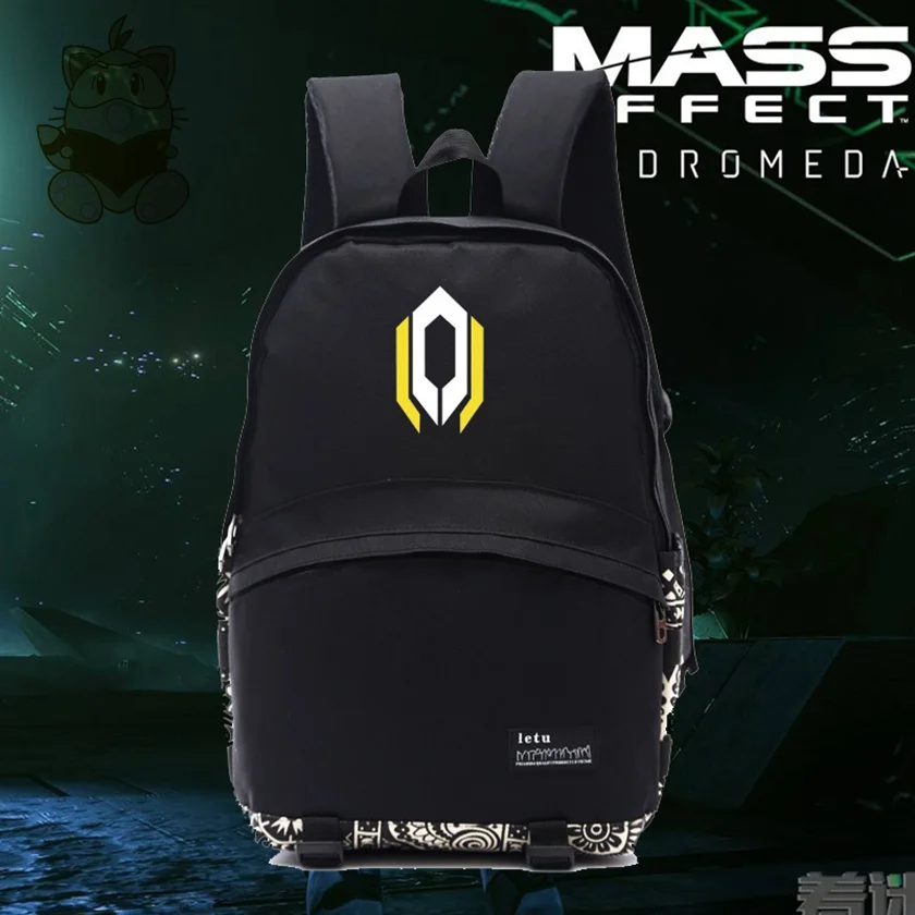 Дизайн лидер Игра Mass effect рюкзаки подарок для фанатов игры нейлоновый рюкзак черный цвет NB042