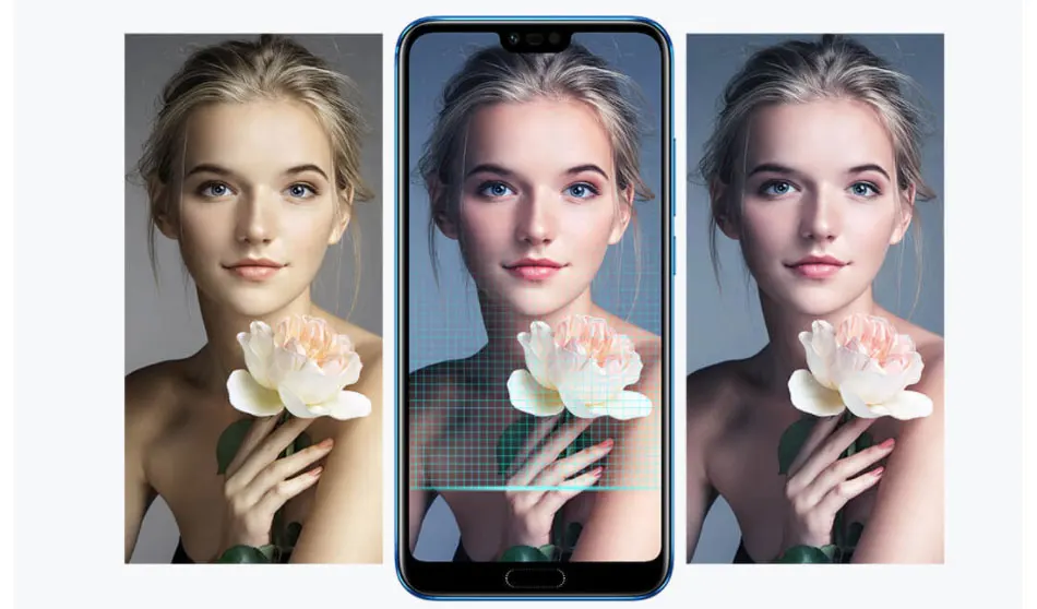 Мобильный телефон Honor 10, 4G LTE, 5,84 дюймов, 6 ГБ ОЗУ, 128 Гб ПЗУ, Восьмиядерный процессор Kirin 970, Android 8,0, Распознавание отпечатков пальцев