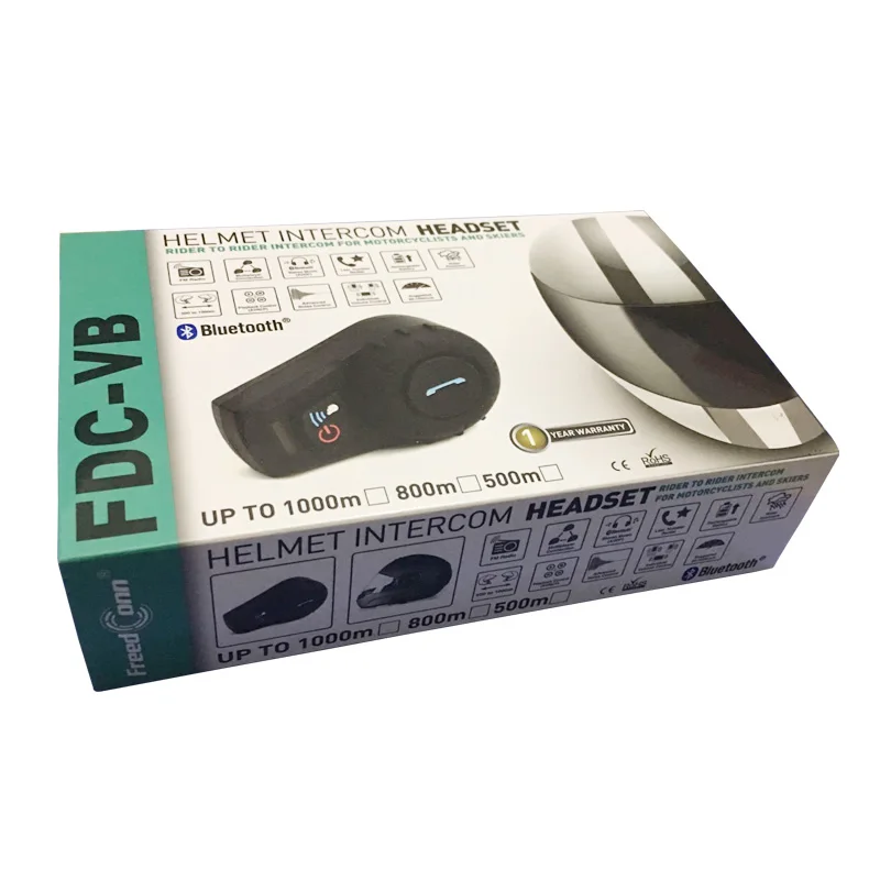 Гарнитура для мотоциклетного шлема FreedConn FDCVB Bluetooth 500 м 2 комплекта|Наушники