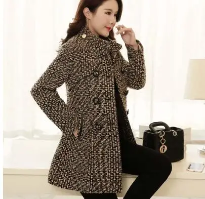 Шерстяное пальто для женщин среднего и длинного возраста осень зима новое