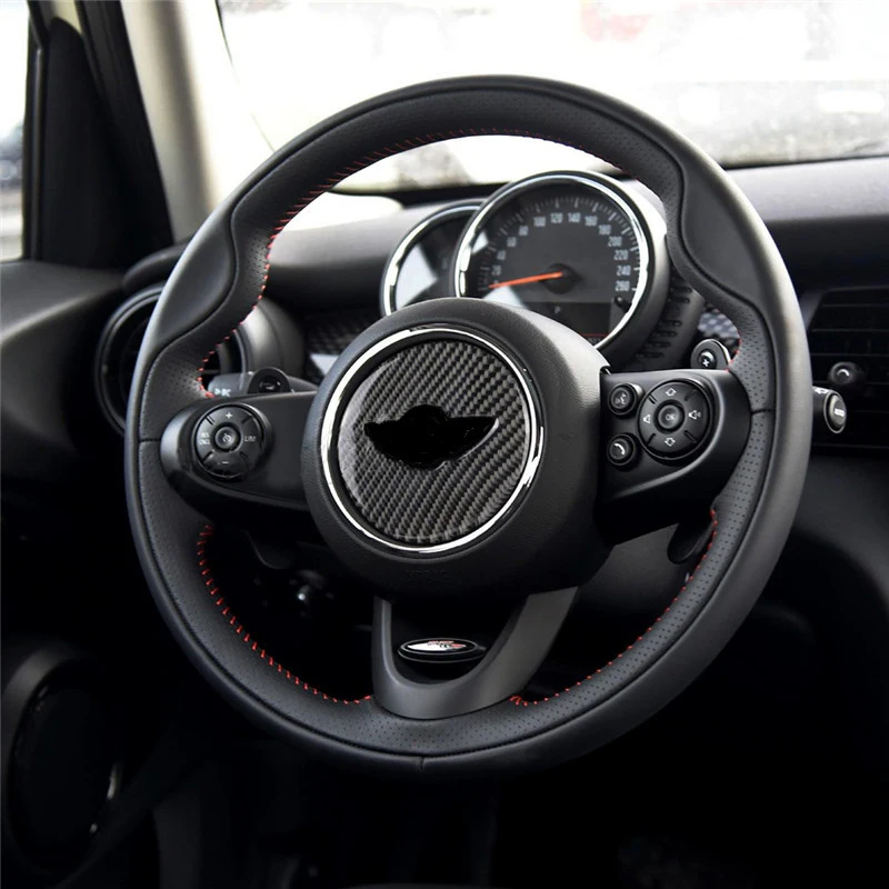 Наклейка на руль из углеродного волокна наклейки для интерьера Mini Cooper One S JCW R55 R56