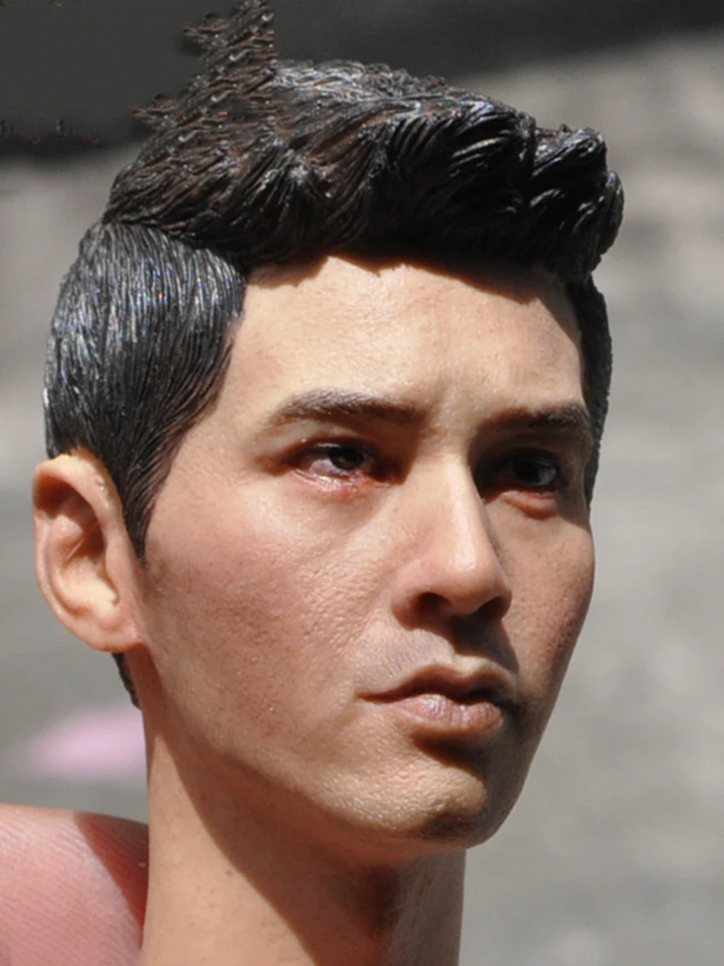 

1/6 Scale Asian Male Mens Head Sculpt for 12 Inches Male Bodies Figures Dolls