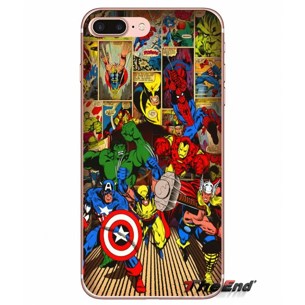 Мстители из комиксов Marvel супергерой мягкий чехол для Samsung Galaxy S9 Plus Note 8 One oneplus 5T Meizu