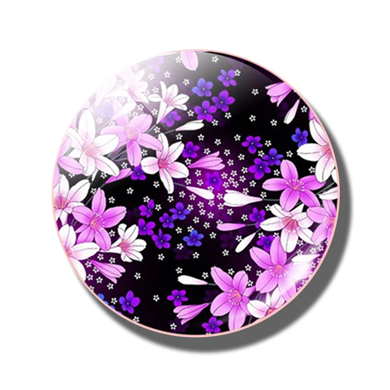 PACK OF 3 Магнит на холодильник в форме цветка художественный стеклянный кабошон 30 мм набор магнитов на холодильник наклейки на холодильник доска для сообщений креативный домашний декор - Цвет: PACK OF 3