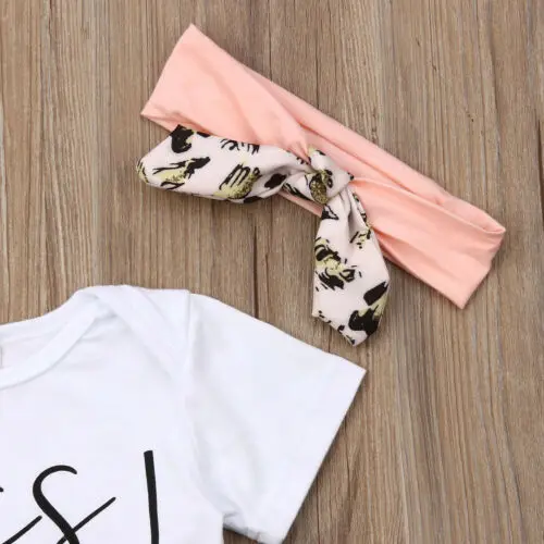 2019 бренд Комплект из 3-х предметов для новорожденного комплект маленьких девочек