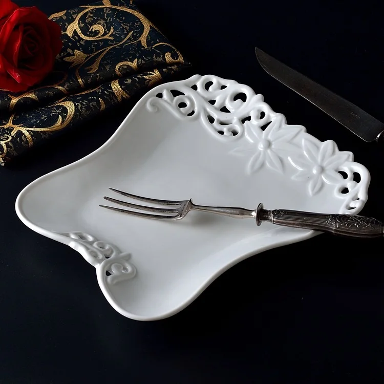 Ремесло керамическая Фруктовая тарелка креативная пустотелая для гурманов