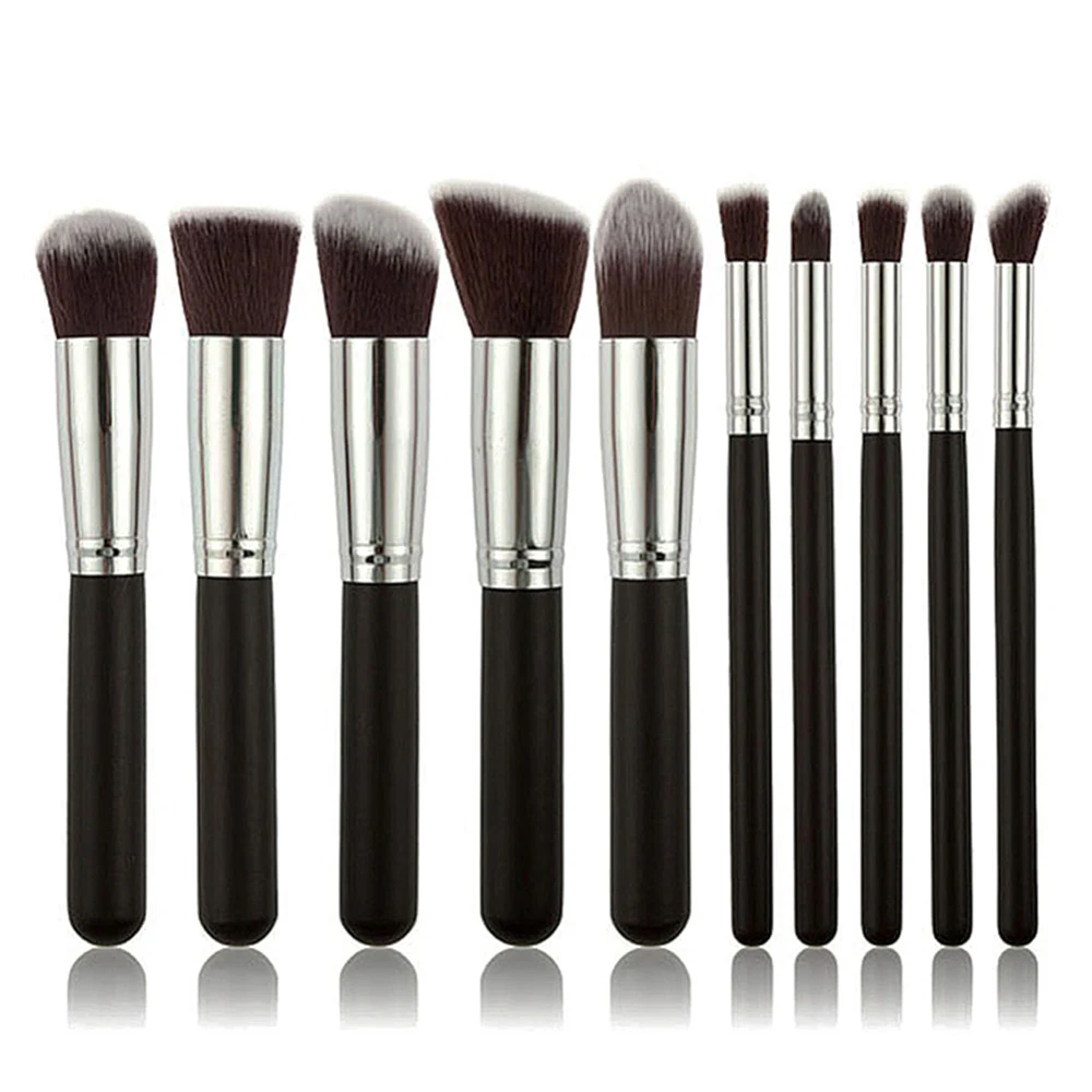 Набор кистей для макияжа 10 шт. Пудра Тени век Макияж Инструменты Косметика Мягкие