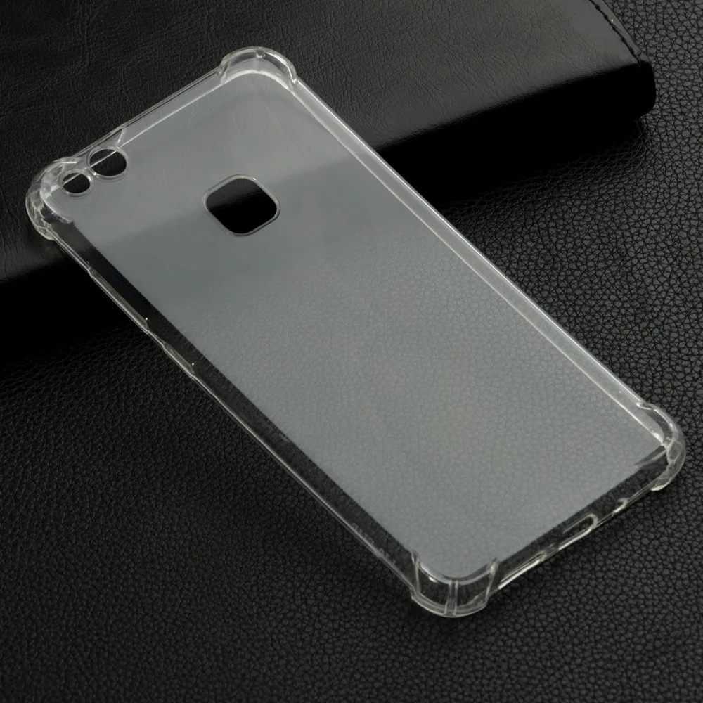 High quality transparent reinforced Anti-falling Soft Silicone phone case For Huawei P10 Lite coque fundas etui cover cases |