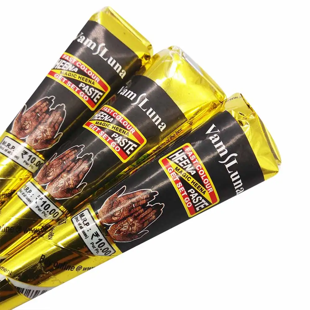 3 шт. Чёрная хна в конусах для мехенди - тату временные | Красота и здоровье