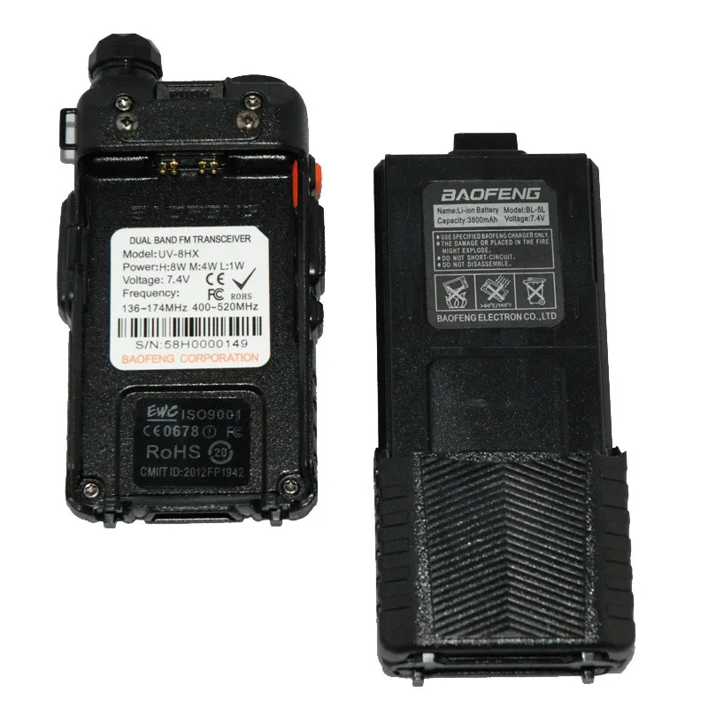 Baofeng Radio UV-8HX 8W Walkie Talkie Ver BFP3-23 Dual Band 5R PTT CB 128CH Portable Ham UV-5R Comunicador | Мобильные телефоны и