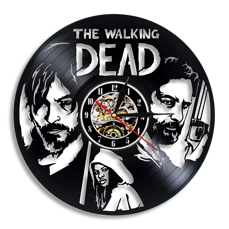 Type 5 Walking Dead виниловые настенные часы современный дизайн кинематографическая тематика модные 3D часы настенные домашние декоративные часы 12 дюймов - Цвет: Type 5