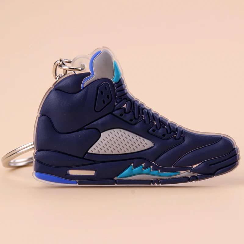 Picture Color05 Брелок новые экзотические мини Jordan 5 ретро обуви ключевая цепь Для мужчин и Для женщин детские подарочные брелки на баскетбольных кроссовок ключ держатель porte Clef - Цвет: Picture Color05