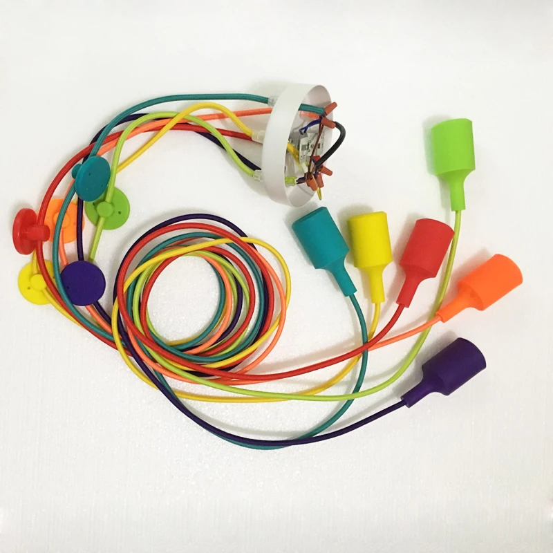 Разноцветная люстра паук для гостиной спальни кухни пластиковая с регулируемой