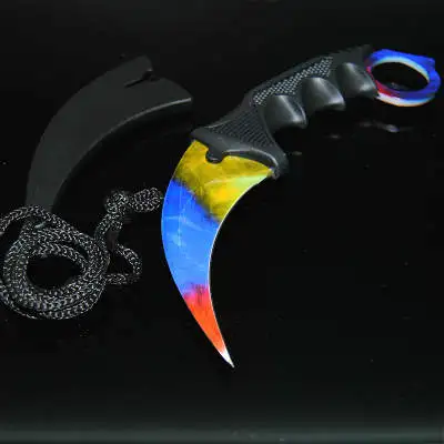 7 CS GO бабочка в ноже Karambit складной нож тренировочный нож подарок balisong Практичный Нож не заточенный металл - Цвет: 7