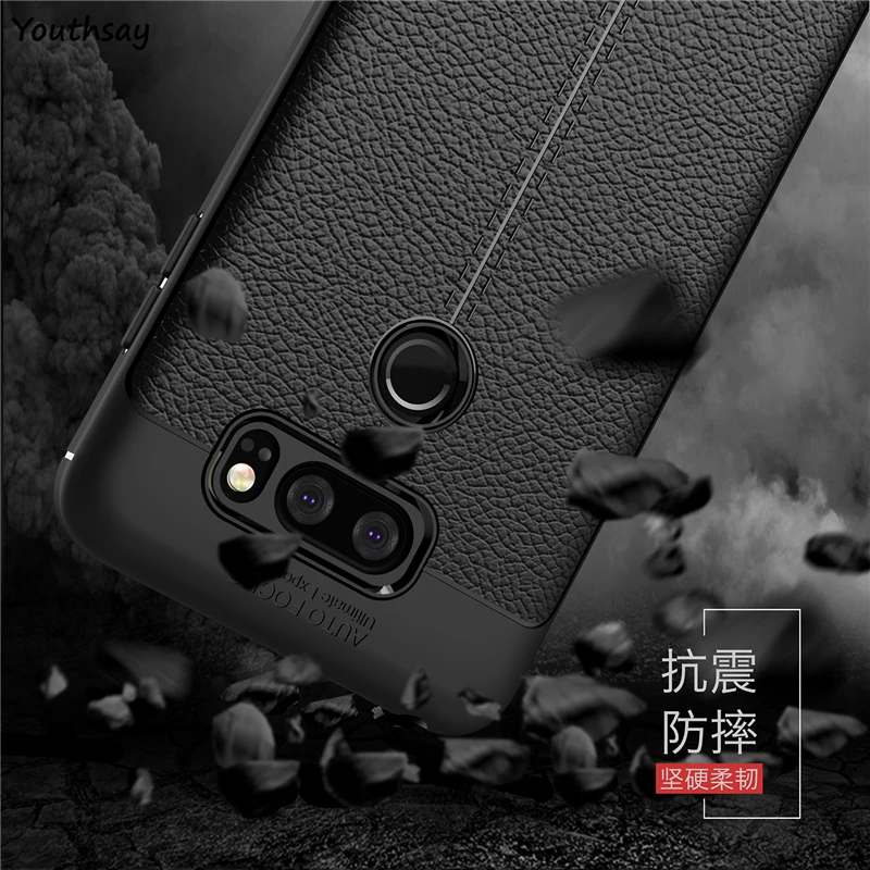 Для LG V30 чехол противоударный роскошный резиновый мягкий из ТПУ силикона для