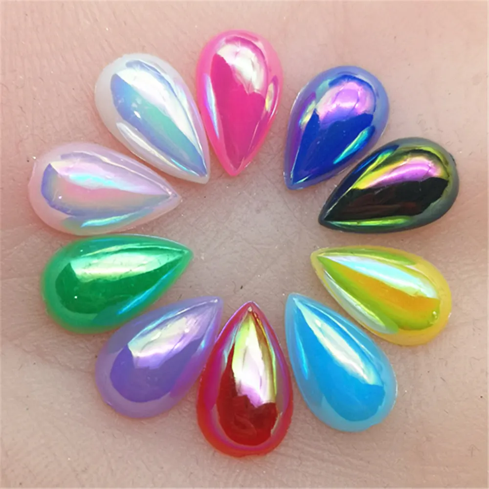 Multicolor 120 шт 8*13 ммаб Flatback горный хрусталь и акриловые кристаллы горный хрусталь DIY Одежда ручной работы - Цвет: Multicolor