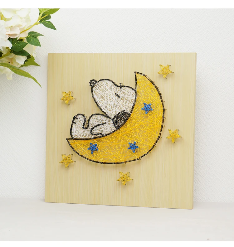 Креативные подарки Catoon string art милая собака детская спальня, декоративные рисунки diy комплект ручной работы намотка живопись детский ремесло