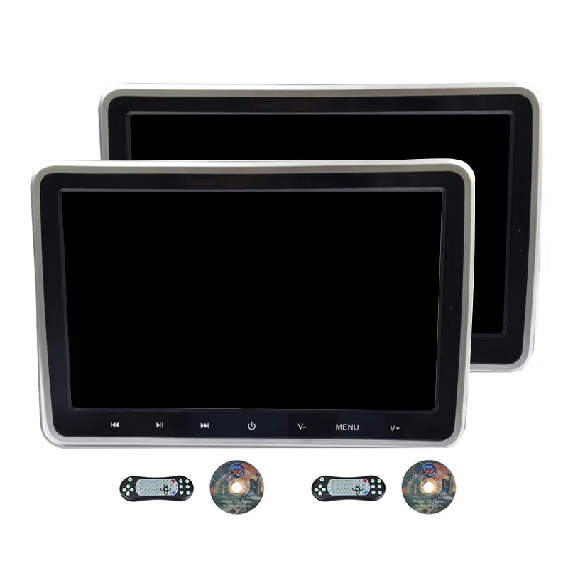 10 1 &quotподголовник автомобиля dvd плеер из 2 предметов мультимедиа MP4 MP5 видео