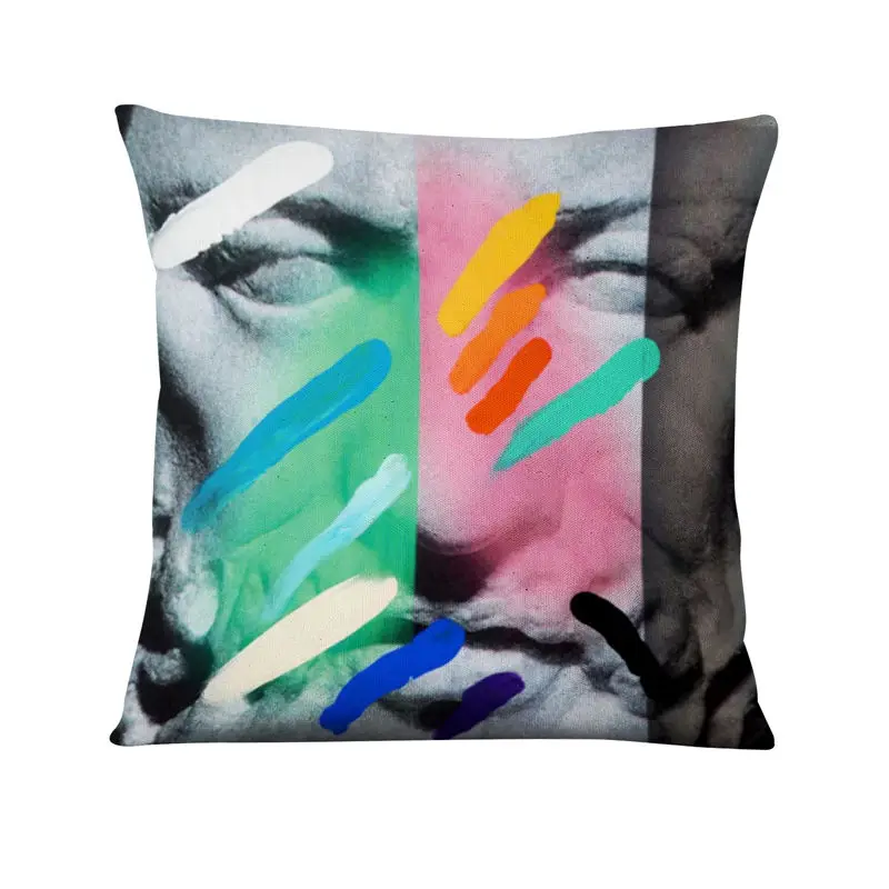 Подушка для дивана с абстрактной масляной краской Декоративные Чехлы подушек 45*45