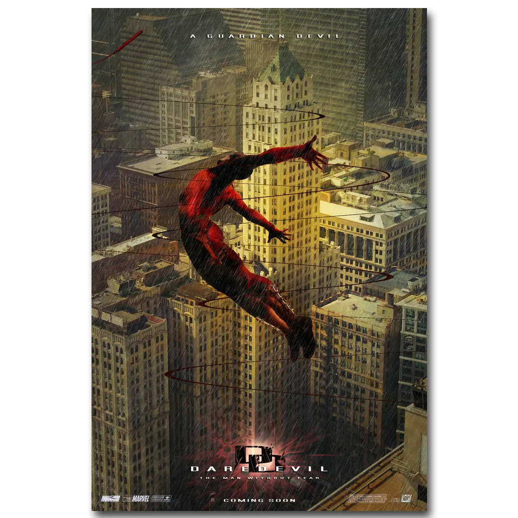 Daredevil супергерой художественная шелковая ткань постер принт 13x20 24x36 дюймов ТВ