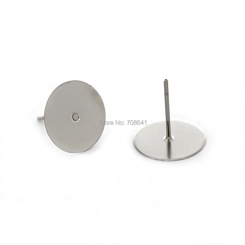 Основа для сережек-гвоздиков из нержавеющей стали Пустые Настройки Плоская