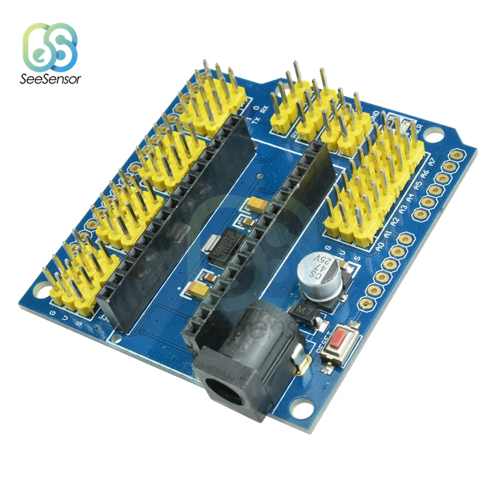 Плата совместимая с контроллером NANO I/O датчик расширения Shield Module для Arduino UNO R3 Nano