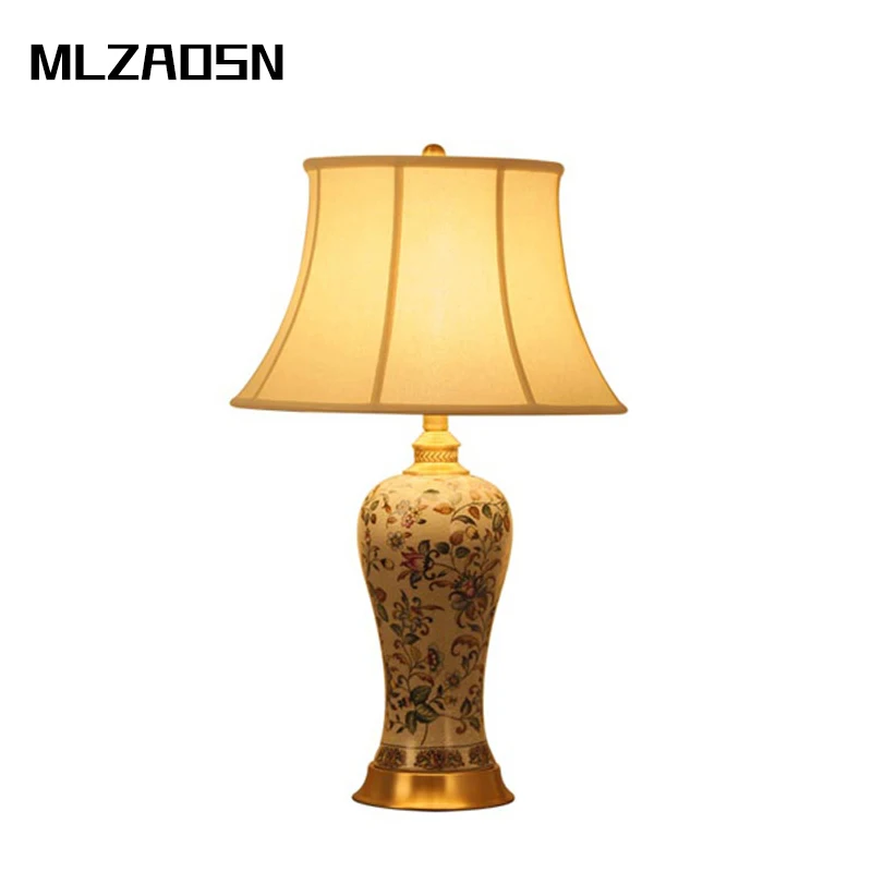 Керамическая Настольная лампа MLZAOSN медная в китайском стиле | Освещение