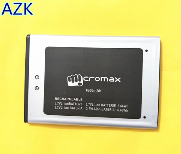 AZK 100% новый аккумулятор 1800 мАч Q383 Для Micromax qв наличии Высокое качество|battery for|battery