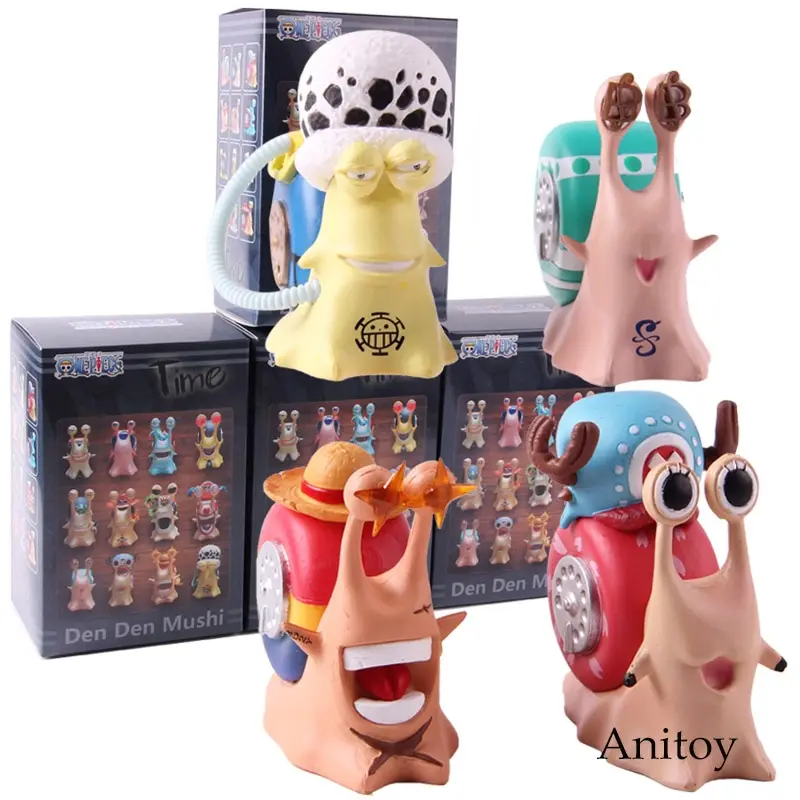 4PCS with retail box Один кусок ден Муши телефон Чоппер Нами Робин Луффи Ace Law Санджи Зоро Брук Усопп франки Багги фигурка экшн игрушка кукла - Цвет: 4PCS with retail box