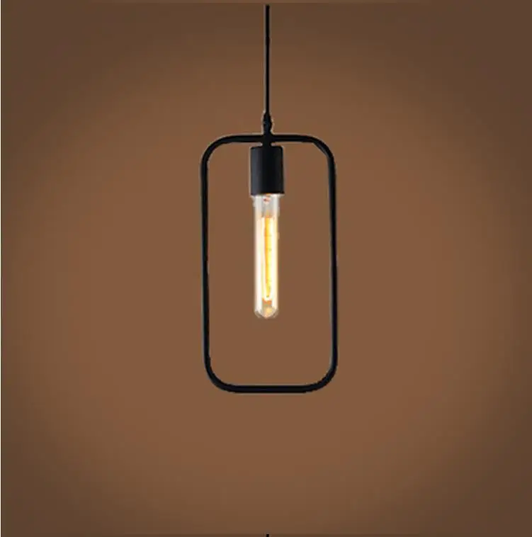 Черный Fashion Nordic Style Simplicity Geometric Iron Light Lamp Shade Chandelier Mental Lampshade Home Decor - Цвет корпуса: Черный