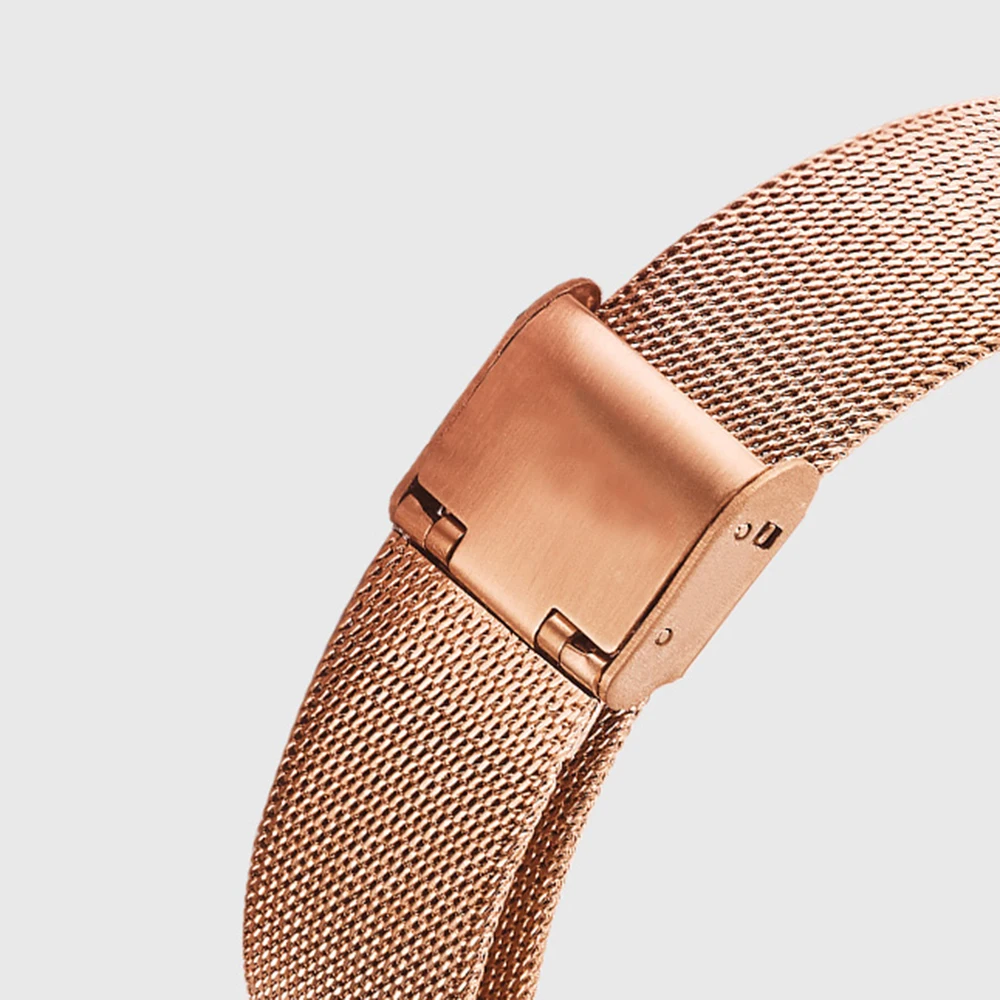 

Montre Femme Modern Fashion Rose Gold Quartz Watch Women Mesh Stainless Steel Bracelet High Quality Casual Wrist Watch For Woman